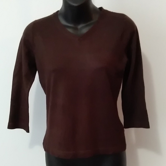 LAURA PETITES V-Neck Sweater - Picture 4 of 5